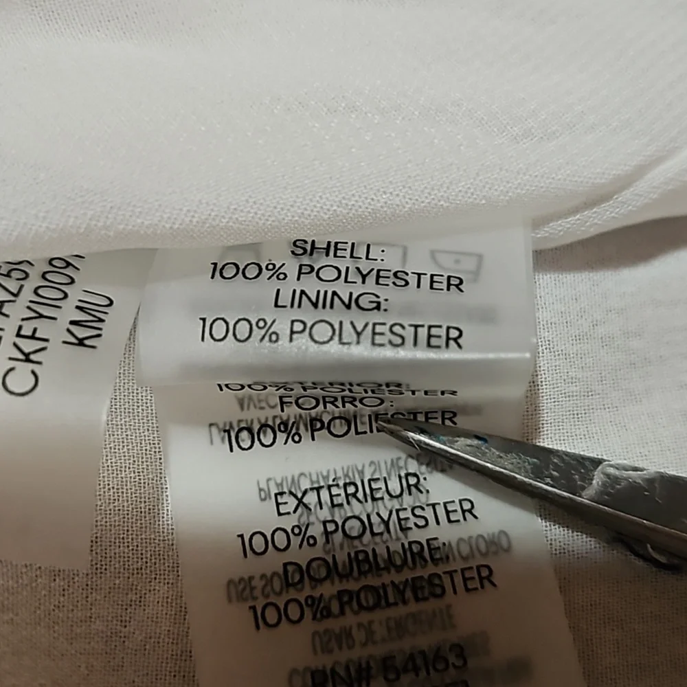 Calvin Klein | Beige and White Flowy Blouse - Picture 6 of 10